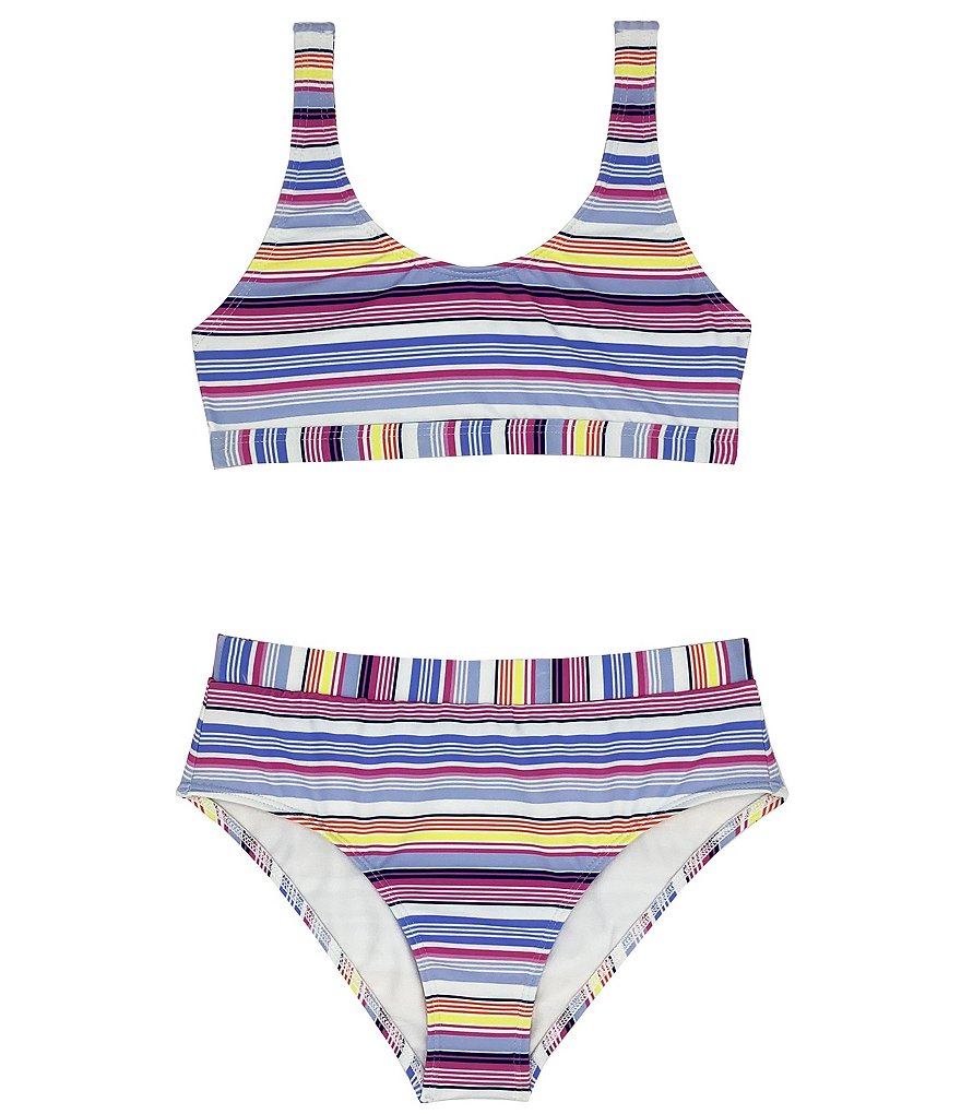 Flapdoodles Big Girls 7-10 Rainbow Tankini & Skirted Two-Piece Swimsuit