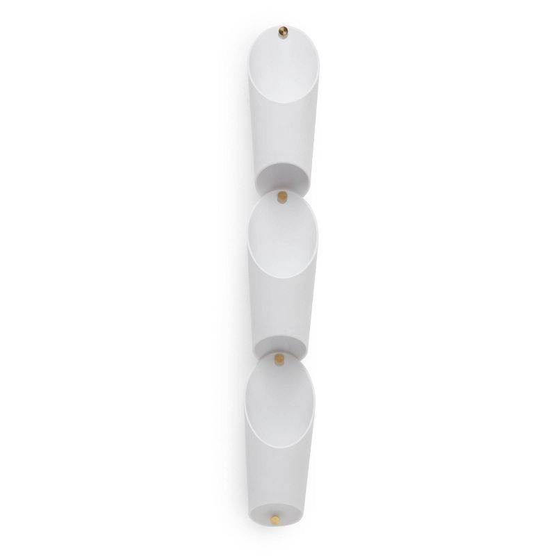 Gerson International 18-Inch Diameter Galvanized Metal Circular Wall Planter, Silver