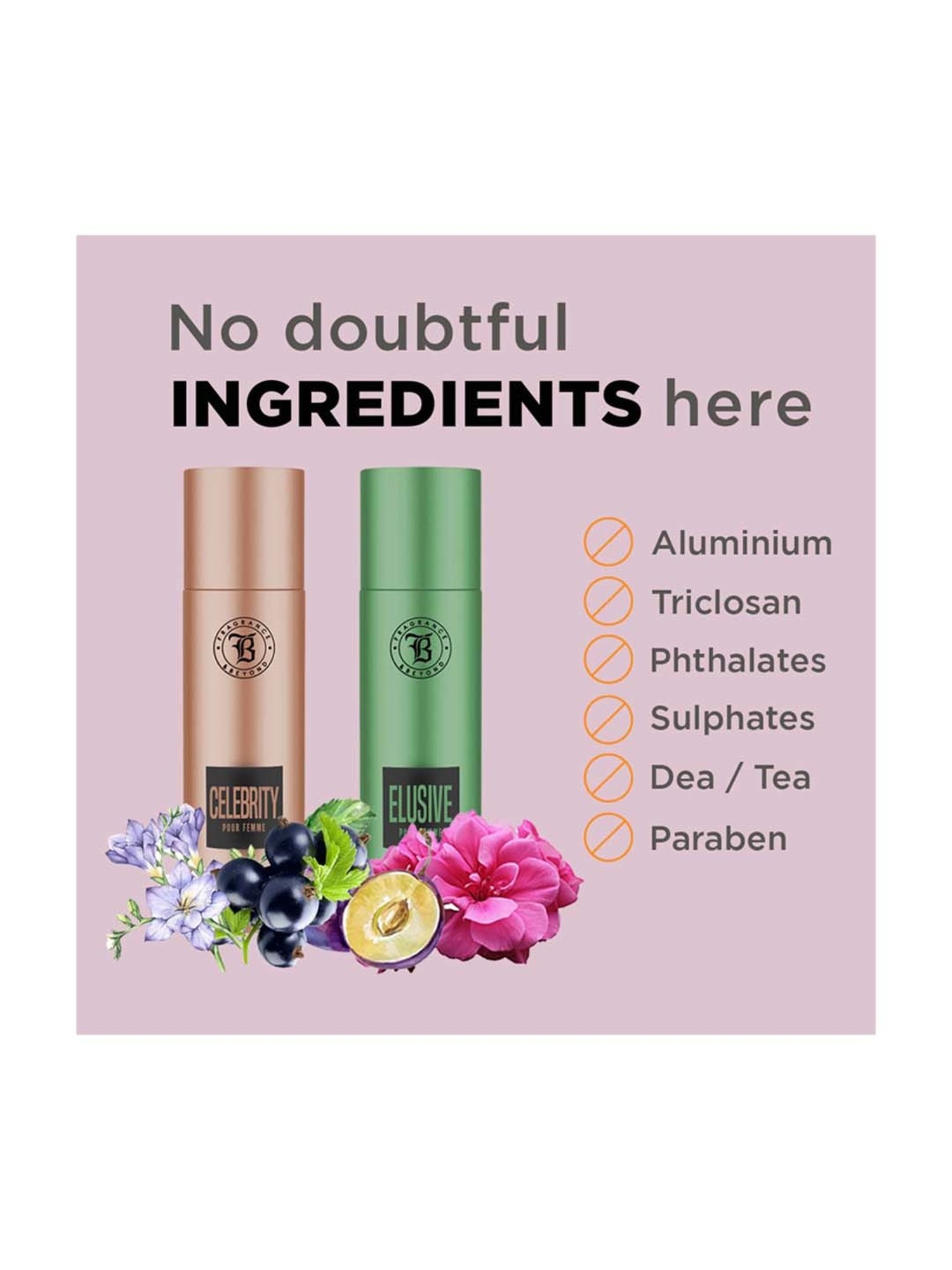 Fragrance & Beyond Elusive and Celebrity Deodorant Body Spray for Women Pack of 2