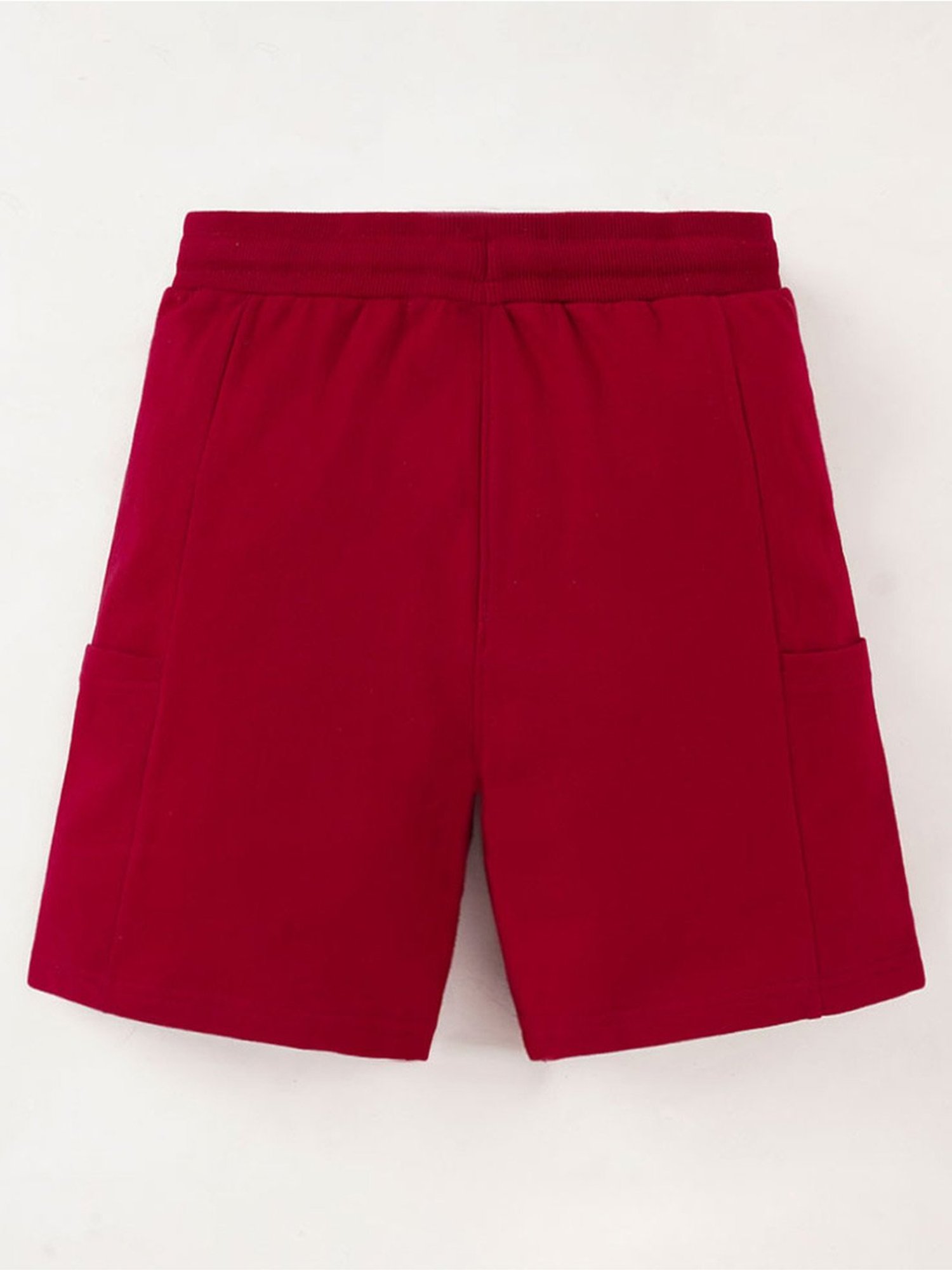 Edheads Kids Red Cotton Regular Fit Shorts