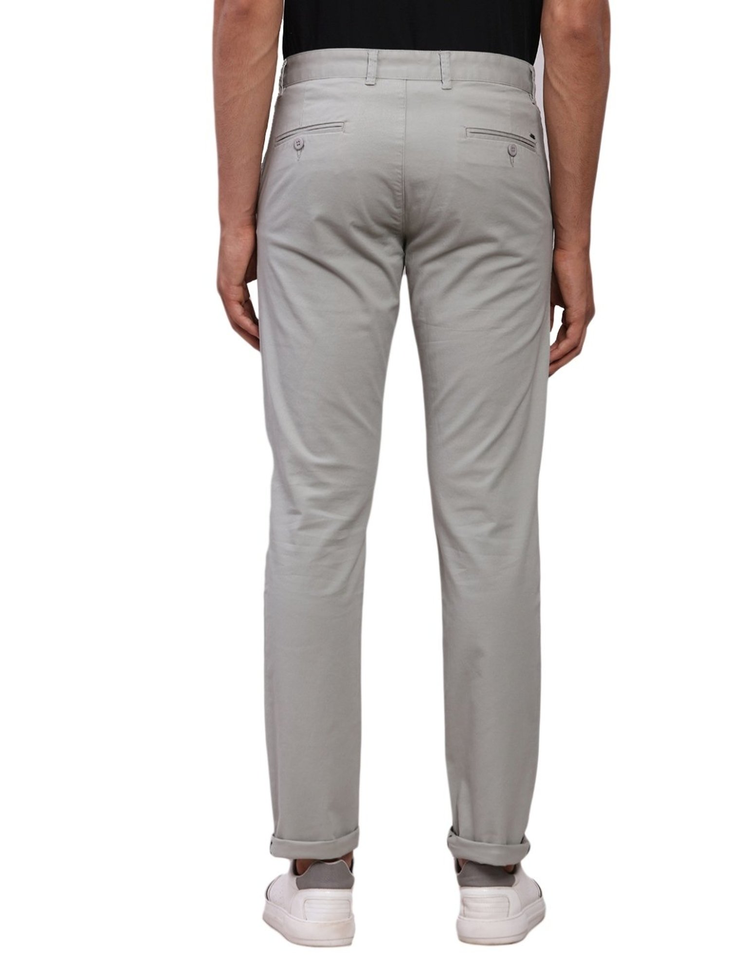 Parx Green Tapered Fit Trousers