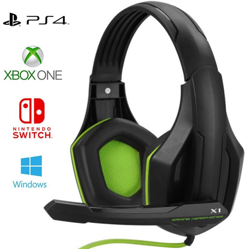 PS5, PS4 Gaming Headset, Joso 3.5mm Over Ear Headphone with Mic, Bass Stereo, Noise Cancelling, Volume Control, Soft Memory Earmuffs for Playstation 5 4, Nintendo Switch, PC, Laptop, Computer, Phone