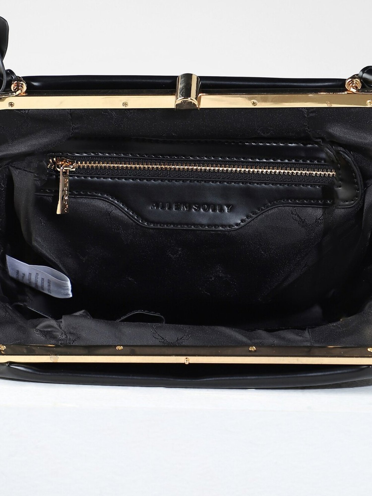 Allen Solly Black Printed Medium Sling Handbag