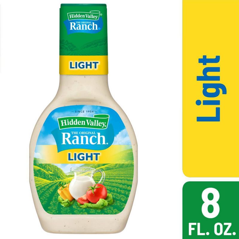 Hidden Valley Original Ranch Light Salad Dressing & Topping - Gluten Free - 8fl oz