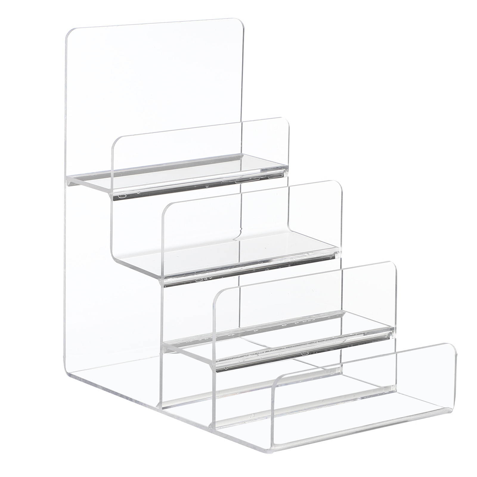 1Pc Transparent Multifunctional Trapezoidal Practical Acrylic Wallet Holder Rack Wallet Holder Stand Storage Rack for Home