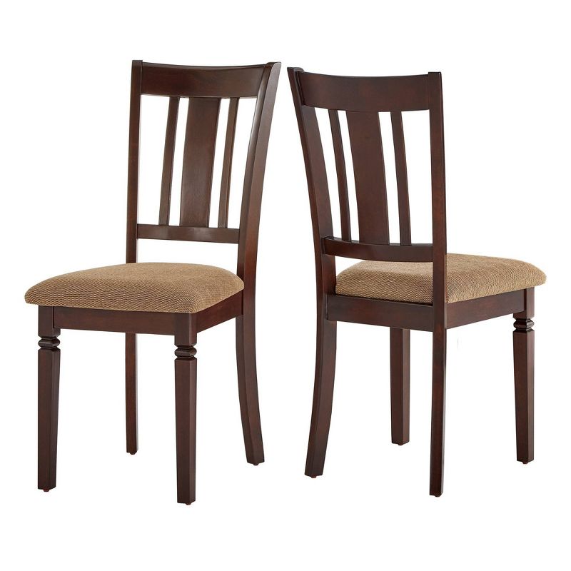 Set of 2 Haden Upholstered Dining Chairs Brown - Inspire Q
