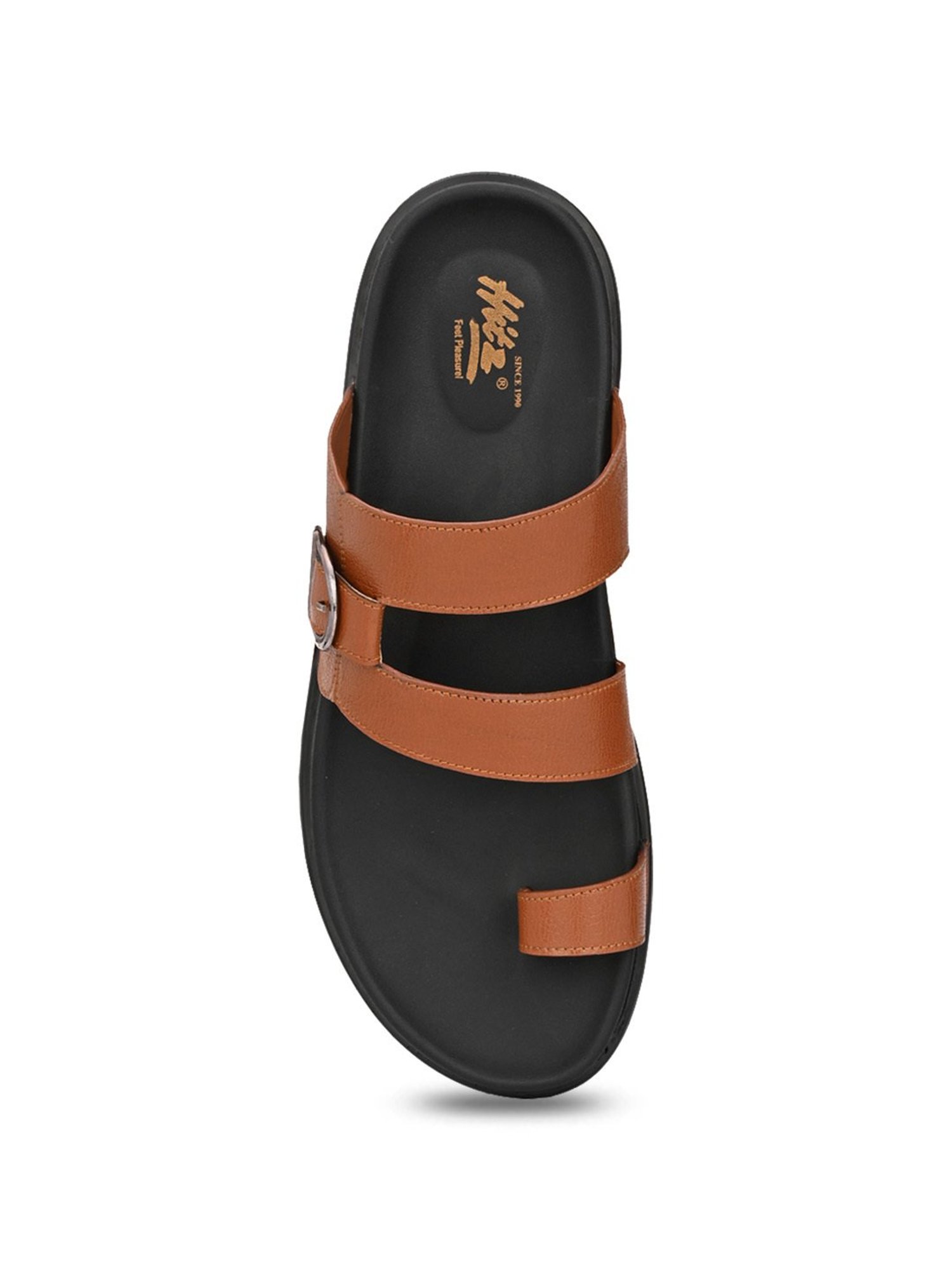 Hitz Men's Tan Toe Ring Sandals