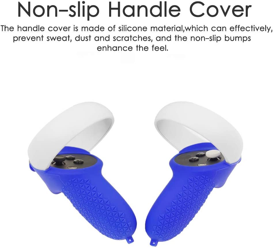 2 Pairs Oculus Quest 2 Elite Washable Silicone Handle Protective Cover