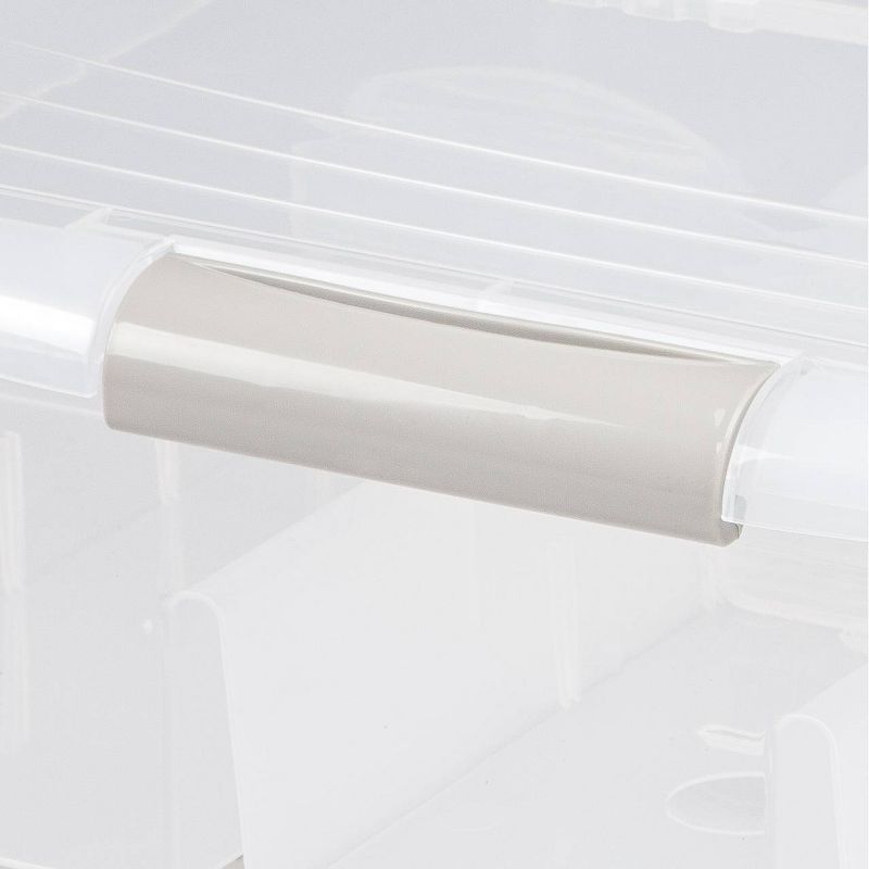 IRIS Large Divided Media Storage Box Clear