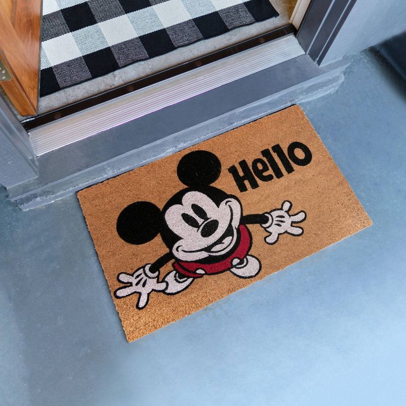 Mickey Mouse 2pk Home Hello Coir Door Mats