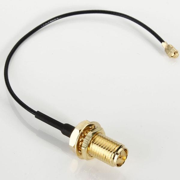 DANIU 10cm PCI U.FL / IPX to RP-SMA Female Jack Pigtail Cable