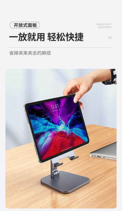 74cm Multifunctional Table Cell Phone Mount Holder 360 Adjustable Universal Gooseneck Smartphone Stand for Desk (Wathet)