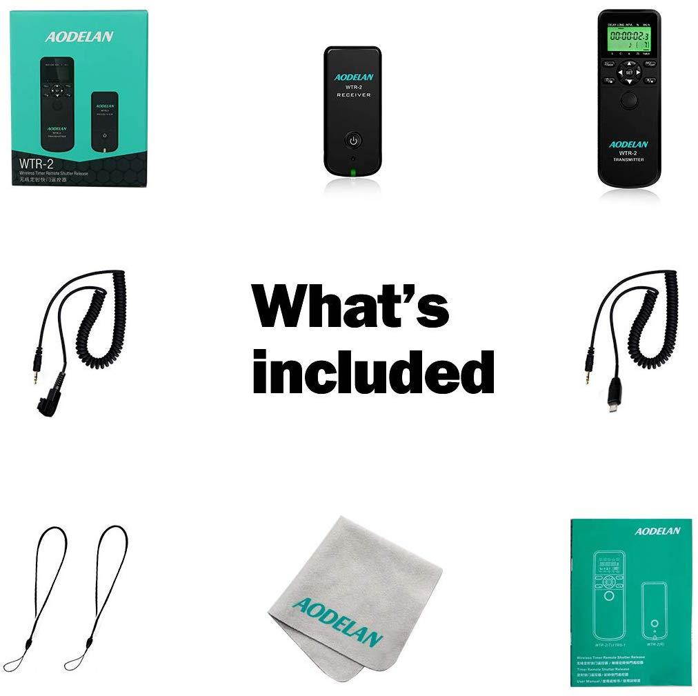 Wireless Remote Control Shutter Release Intervalometer with Lens Cloth for Sony a7 III, a7 II, a7, a7R III, a9, a6000, a6300, a5100,a580, a700, a850, a900.Replaces Sony RM-SPR,RM-L1AM.