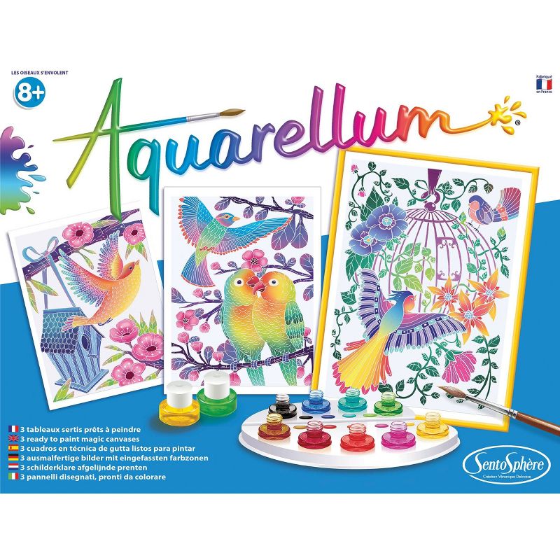 15ct Painting Kit Aquarellum Flying Birds - SentoSphere USA