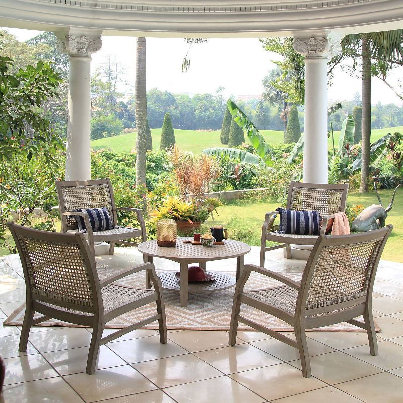 Teak Zuma Patio Lounge Chair Gray - Cambridge Casual