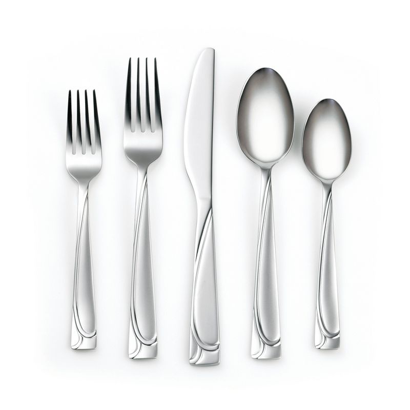 41pc Stainless Steel Mena Frost Silverware Set with Holder - Cambridge Silversmiths