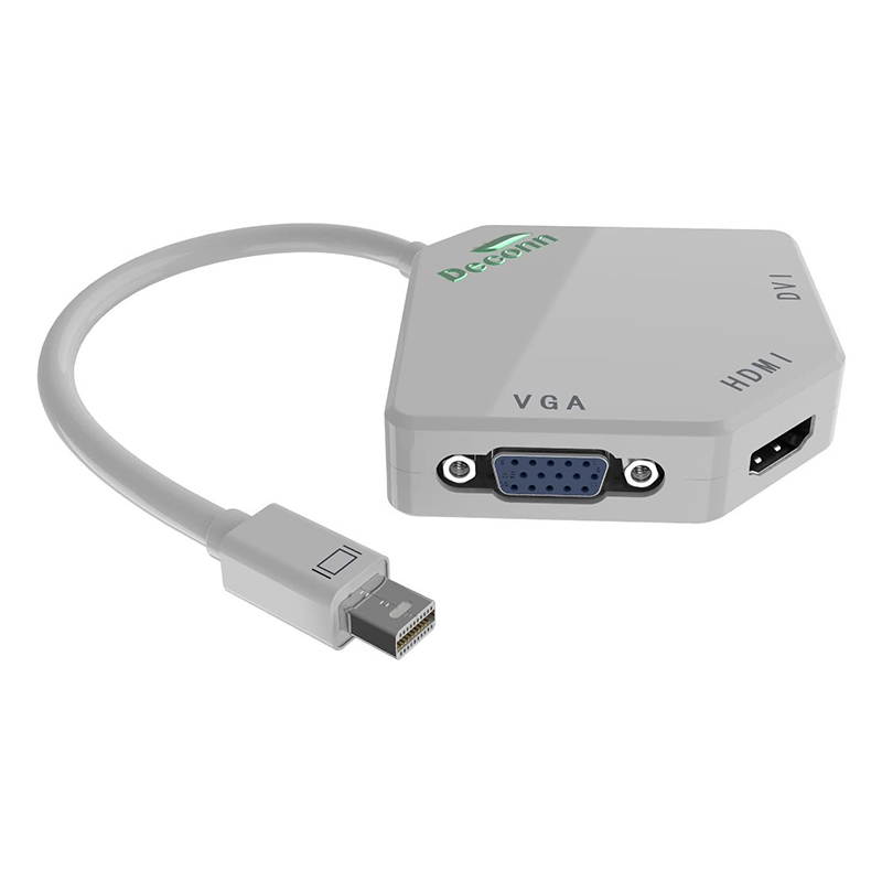 The Cobra Appearance Multi-Function Thunderbolt Mini DisplayPort DP to HDMI VGA DVI Cable Converter Adapter for Mac-Book Suface Pro Air
