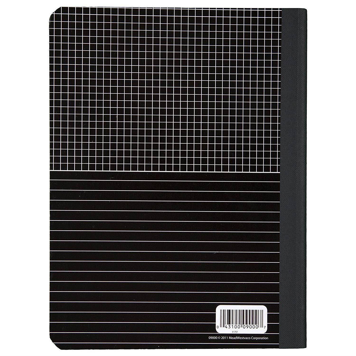 Mead Graph Composition Book, Square Deal, Black Marble, 7.5 x 9.75 Inches (09000)