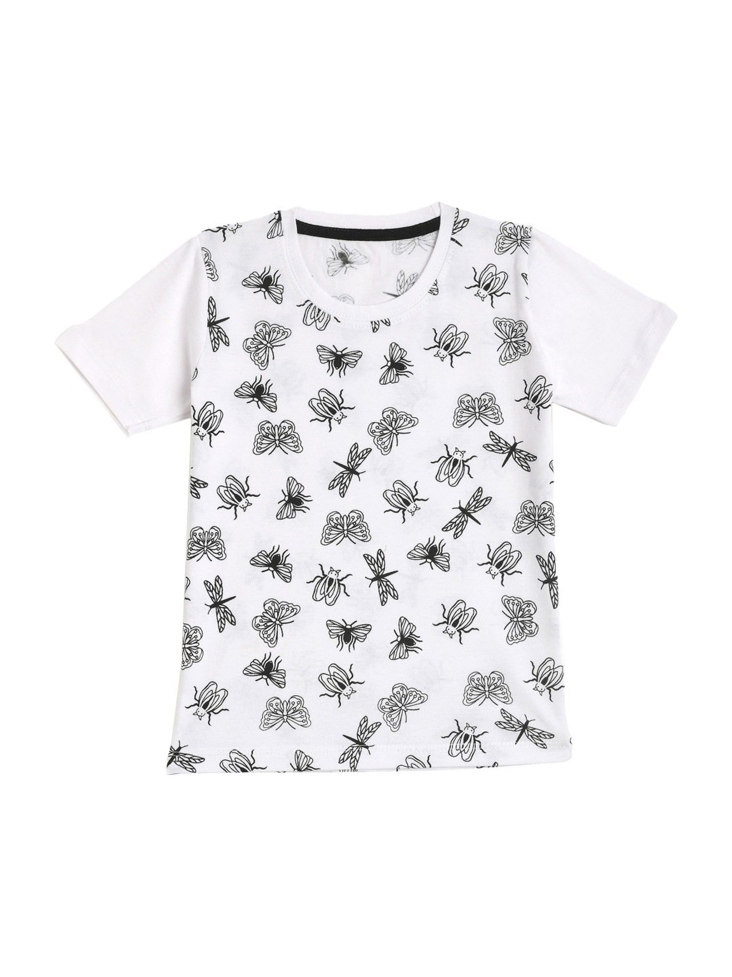 Kids Craft White Cotton Printed T-Shirt & Shorts