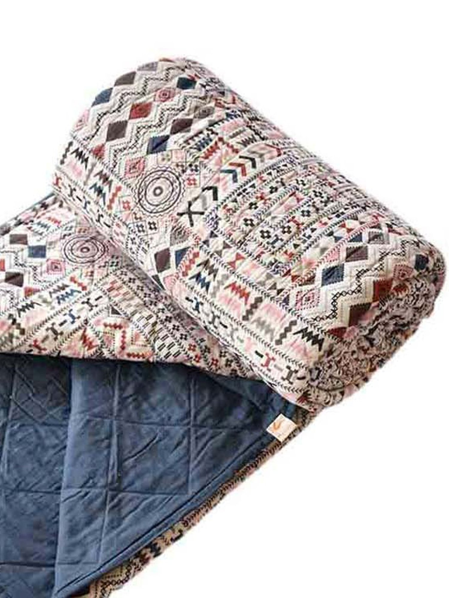 Fanusta Manzhar Multicolor 180 TC Mulmul Jaipuri Rajai - Set of 1