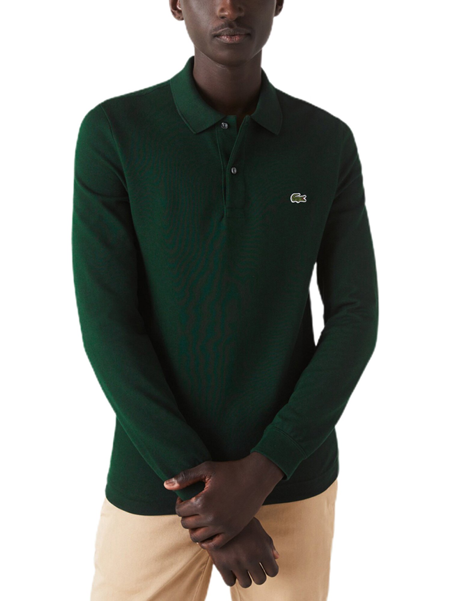 Lacoste Green Cotton Slim Fit Polo T-Shirt