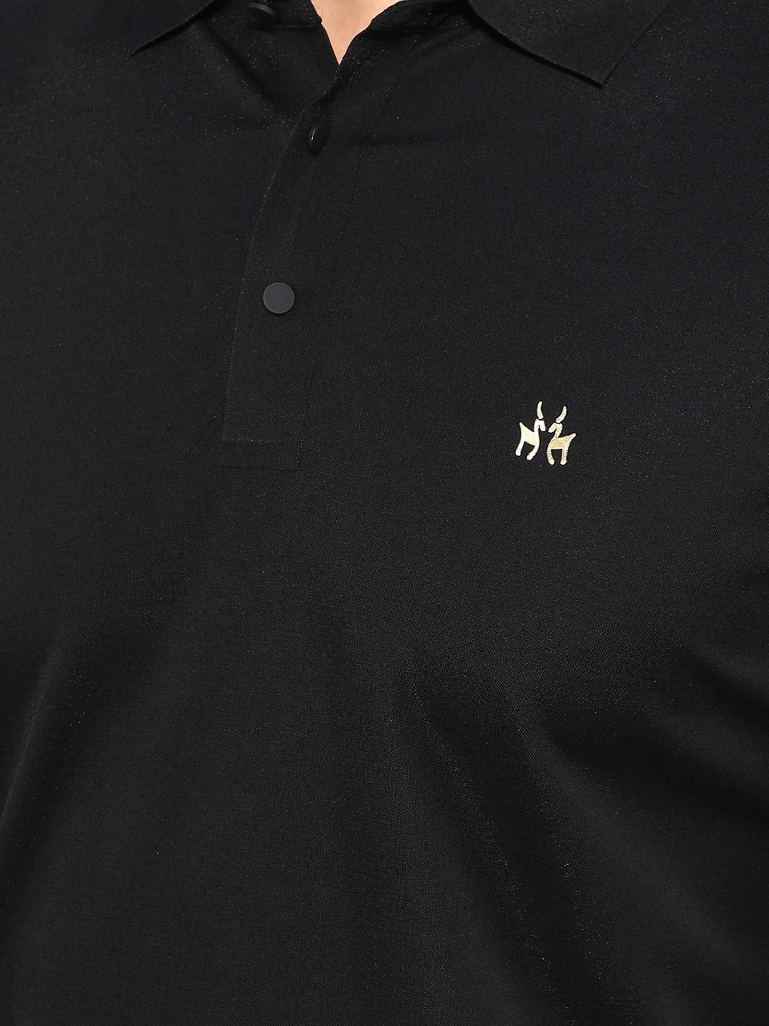Crimsoune Club Black Slim Fit Polo T-Shirt