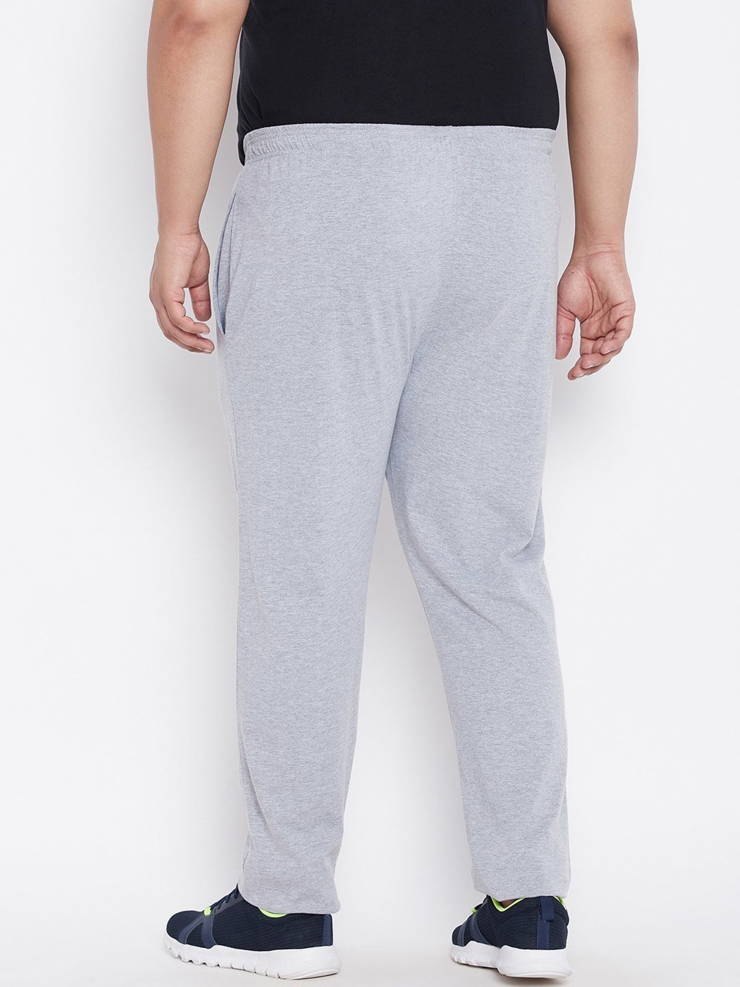 Bigbanana Light Grey Cotton Regular Fit Trackpants
