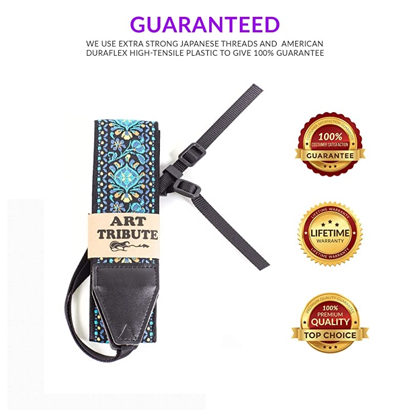 Woven Vintage Camera Strap for All DSLR Camera. Embroidered Elegant Universal Neck & Shoulder Strap, Floral Pattern Stocking Stuffer for Men & Women Photographers