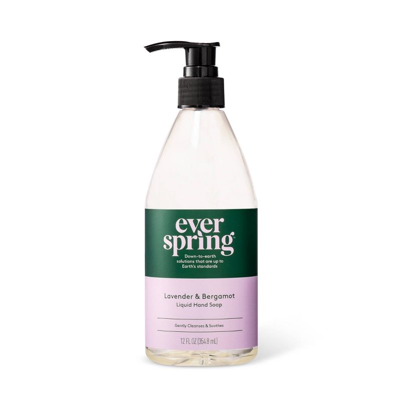 Lavender & Bergamot Liquid Hand Soap - 12 fl oz - Everspring™