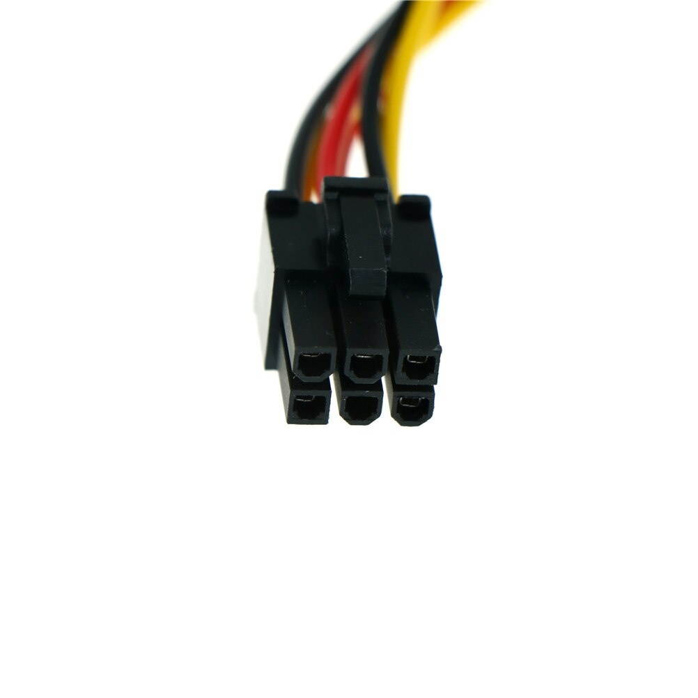 4 Pin Molex To 6 Pin PCI-E ATX PSU Power Adapter Graphics Video Card Converter Cable Line Adapter Power Cables 2pcs