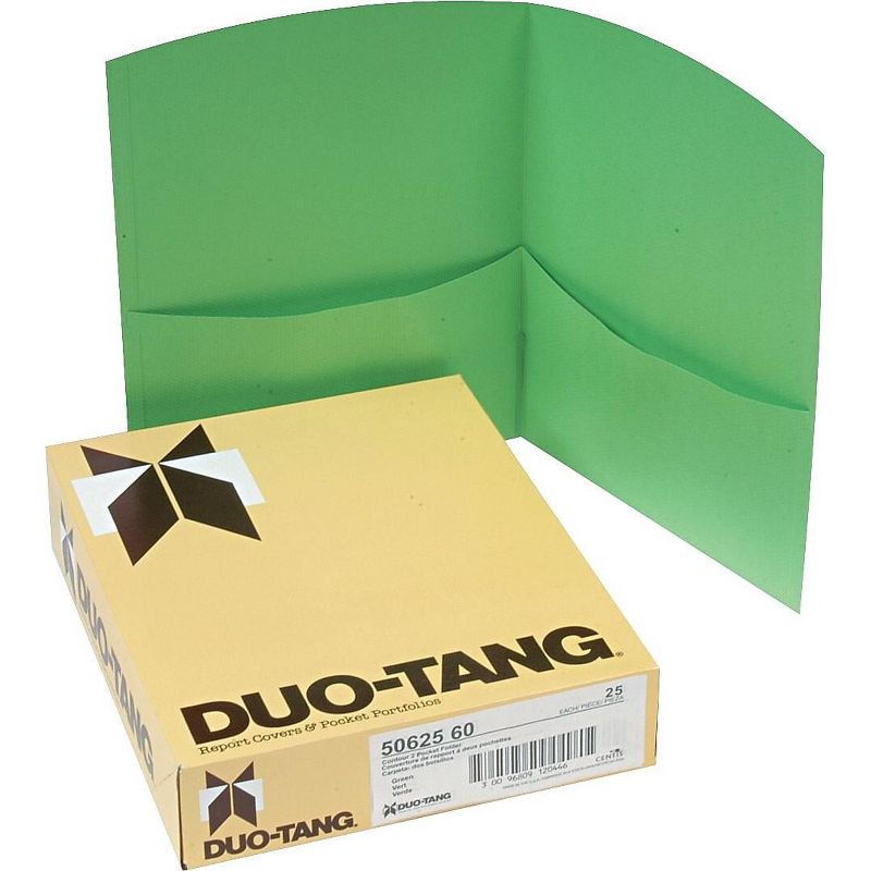 Oxford Contour Two-Pocket Recycled Paper Folder 100-Sheet Capacity Green 5062560