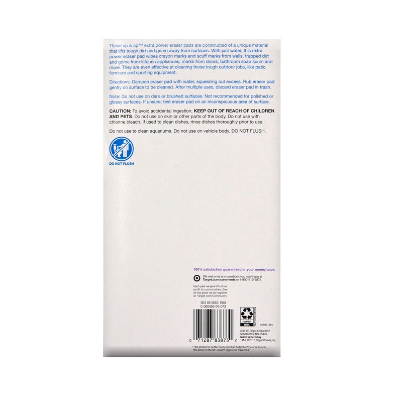 Extra Power Eraser Pads - 4pk - up & up™