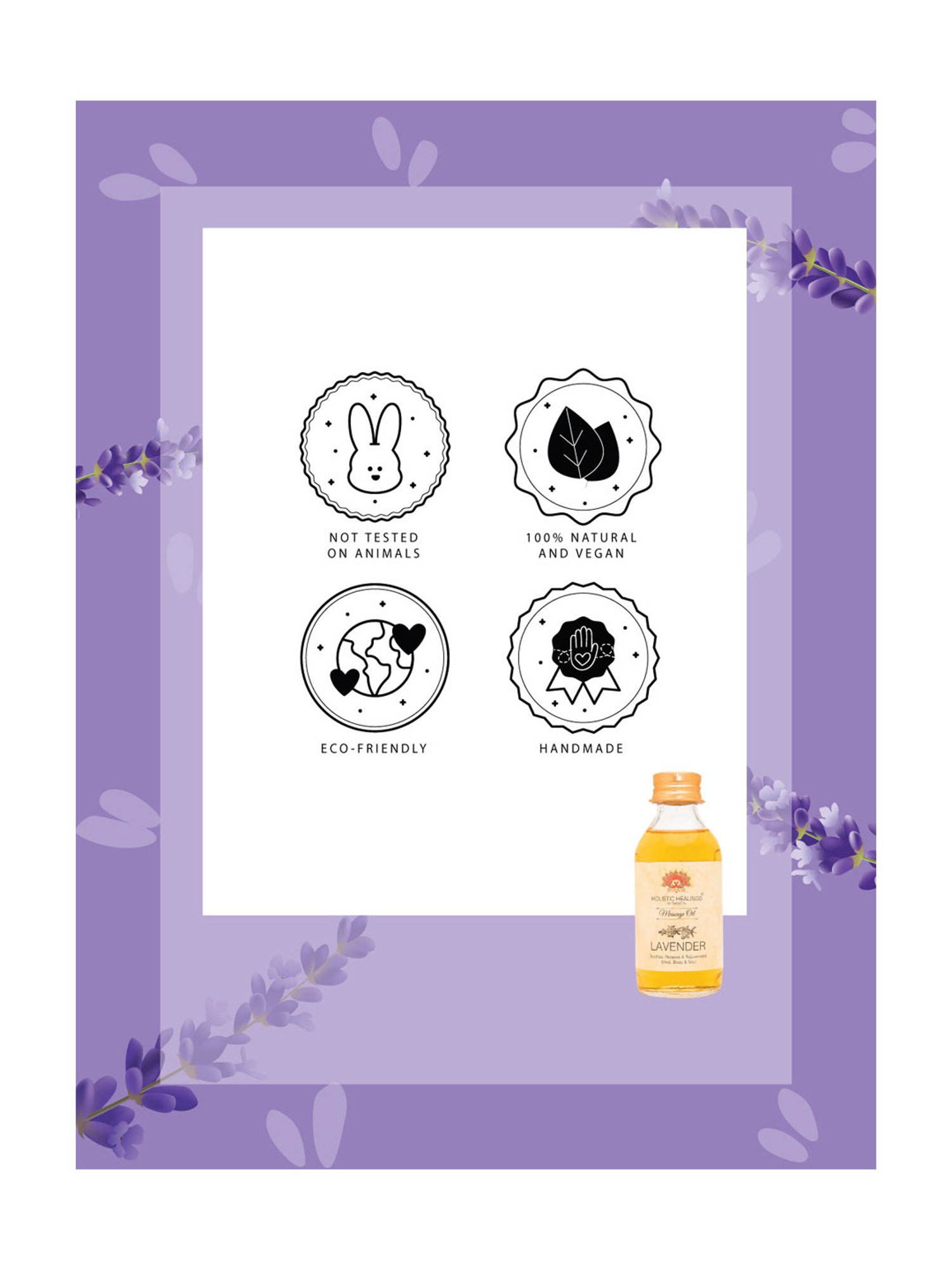 Holistic Healings By Shaveta Lavender Massage Oil - 100 ml