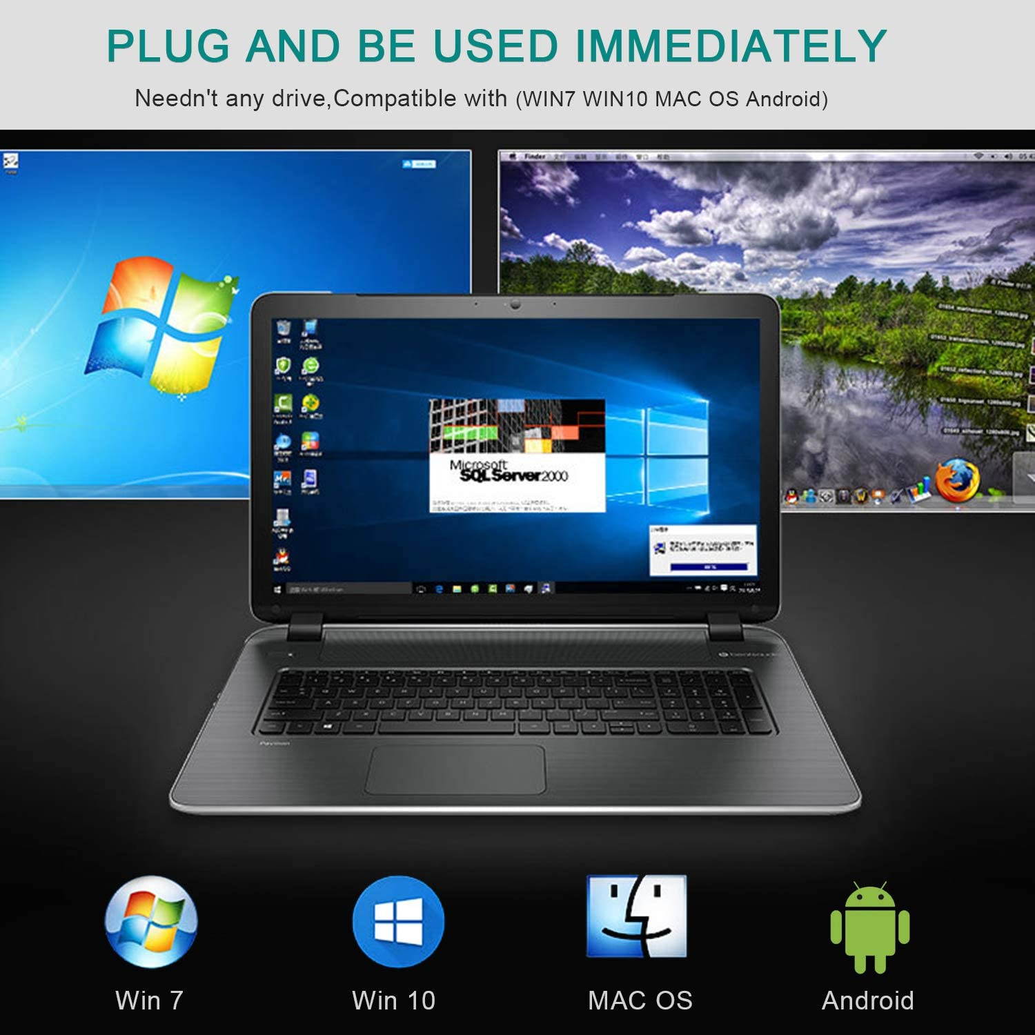 13 in 1 USB C Hub Multiport Adapter USB-C Docking Station with 4K HDMI, VGA, Ethernet, Wireless Charging, 5 USB 3.0, SD/TF Card Reader Compatible for MacBook Pro and More Type C Laptops