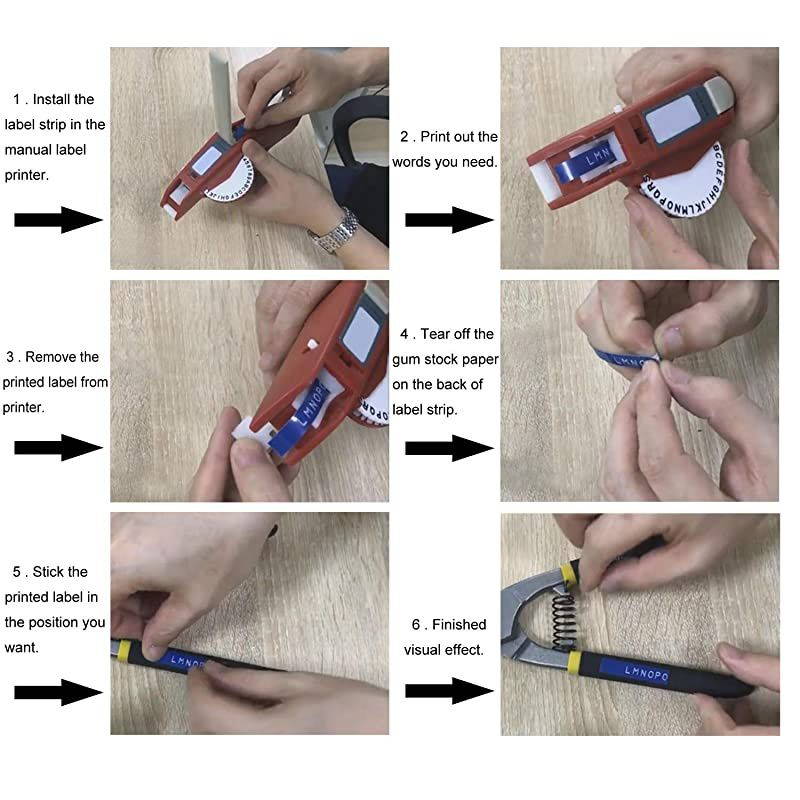 Tape Compatible with Dymo Label Maker, 3/8'' x 9.8' Colorful 3D Plastic Organizer Xpress Tape Compatible with Dymo Office Mate II and Old School Label Makers