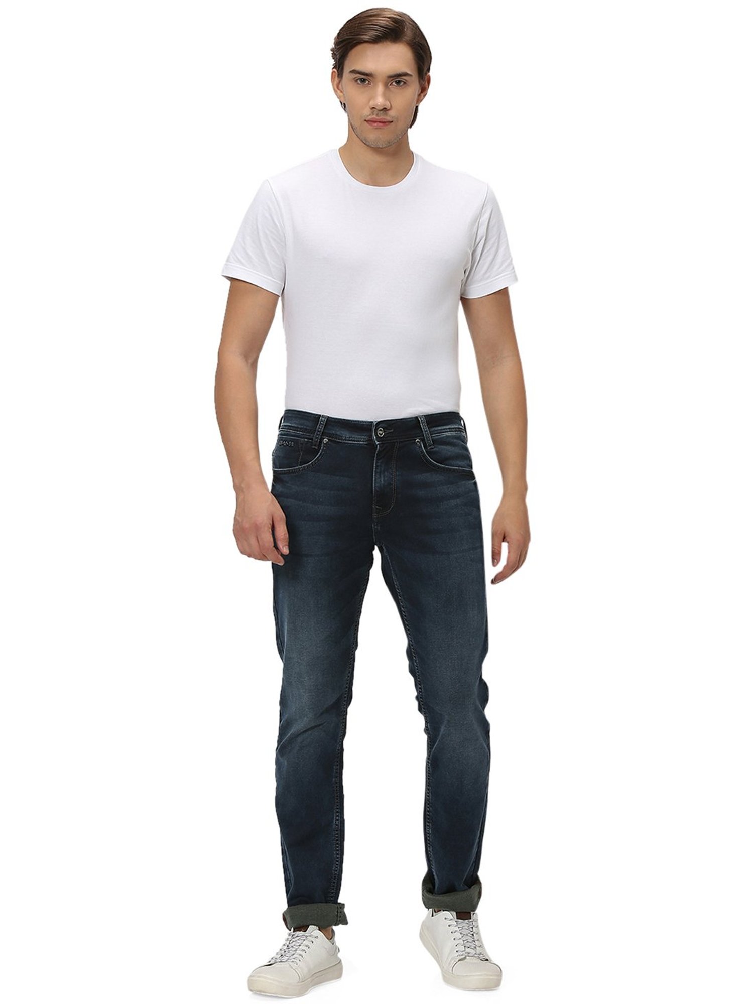 American Eagle Blue Cotton Regular Fit Jeans
