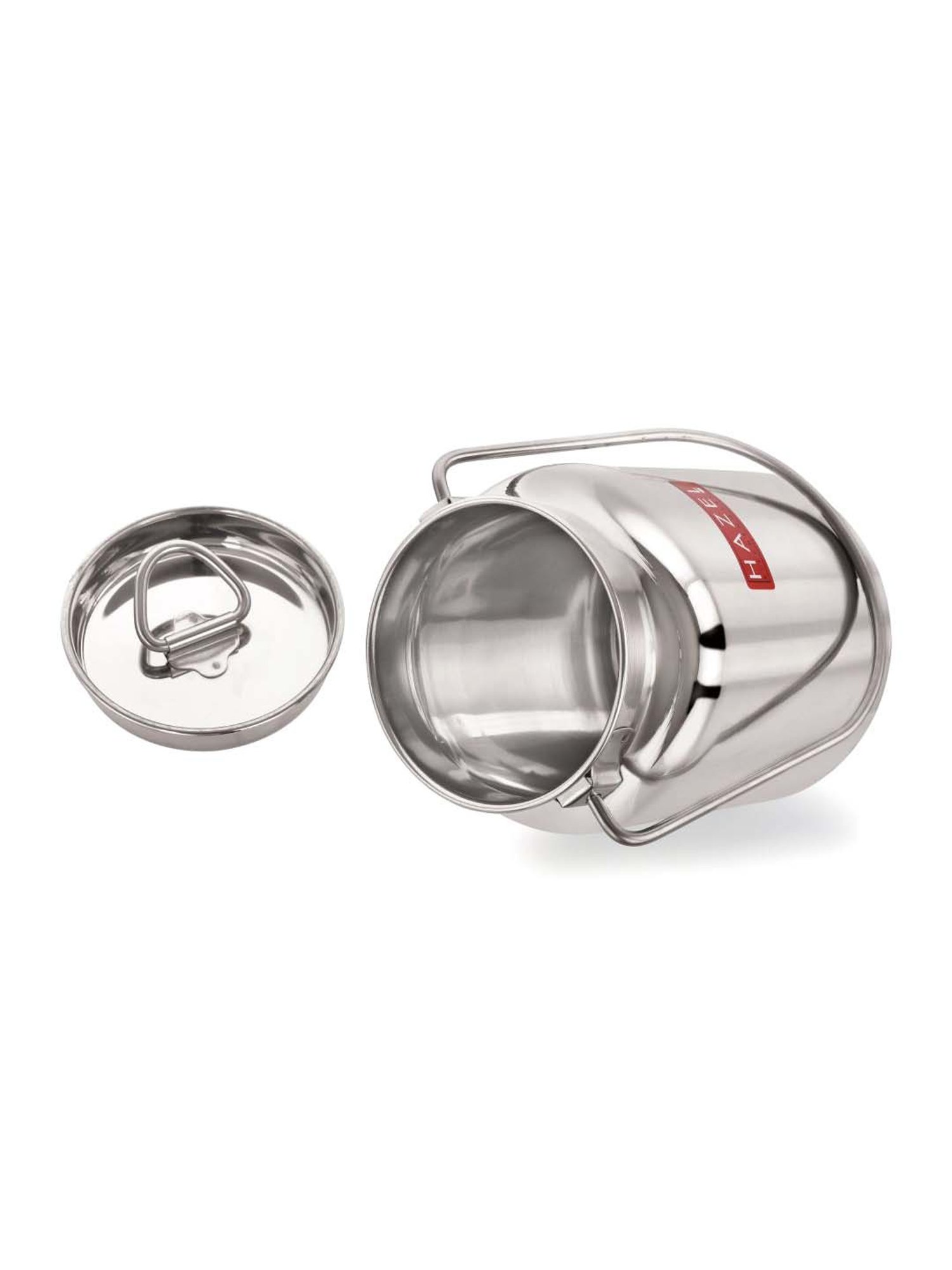 HAZEL Silver Stainless Steel Oil Container (0.75 L)