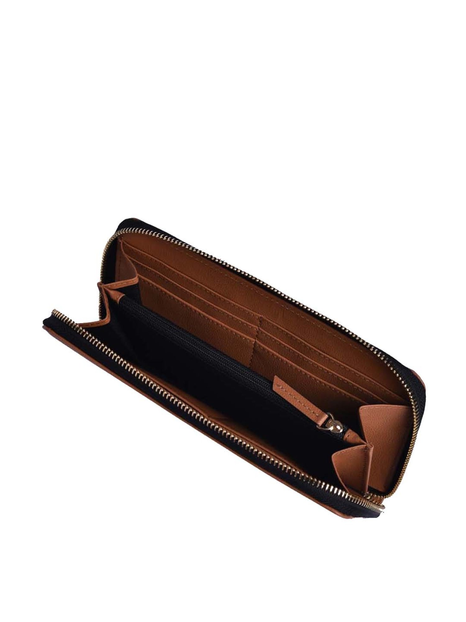 BELWABA Tan Solid Zip Around Wallet for Women