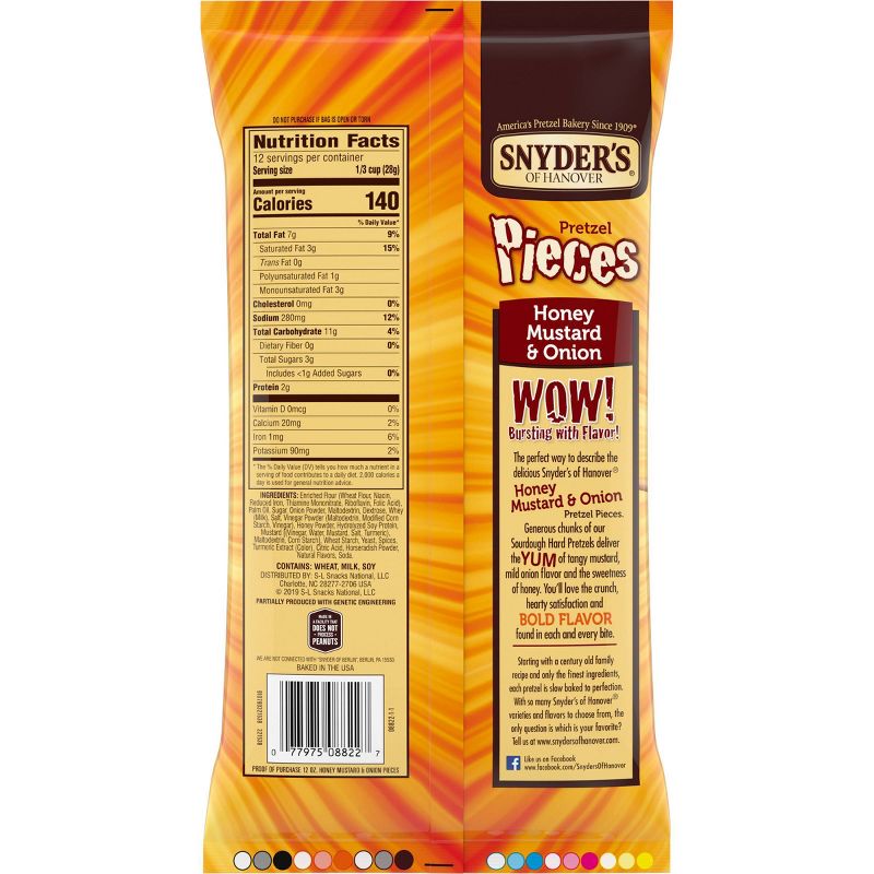 Snyder's of Hanover Honey Mustard and Onion Pretzel Pieces - 12oz