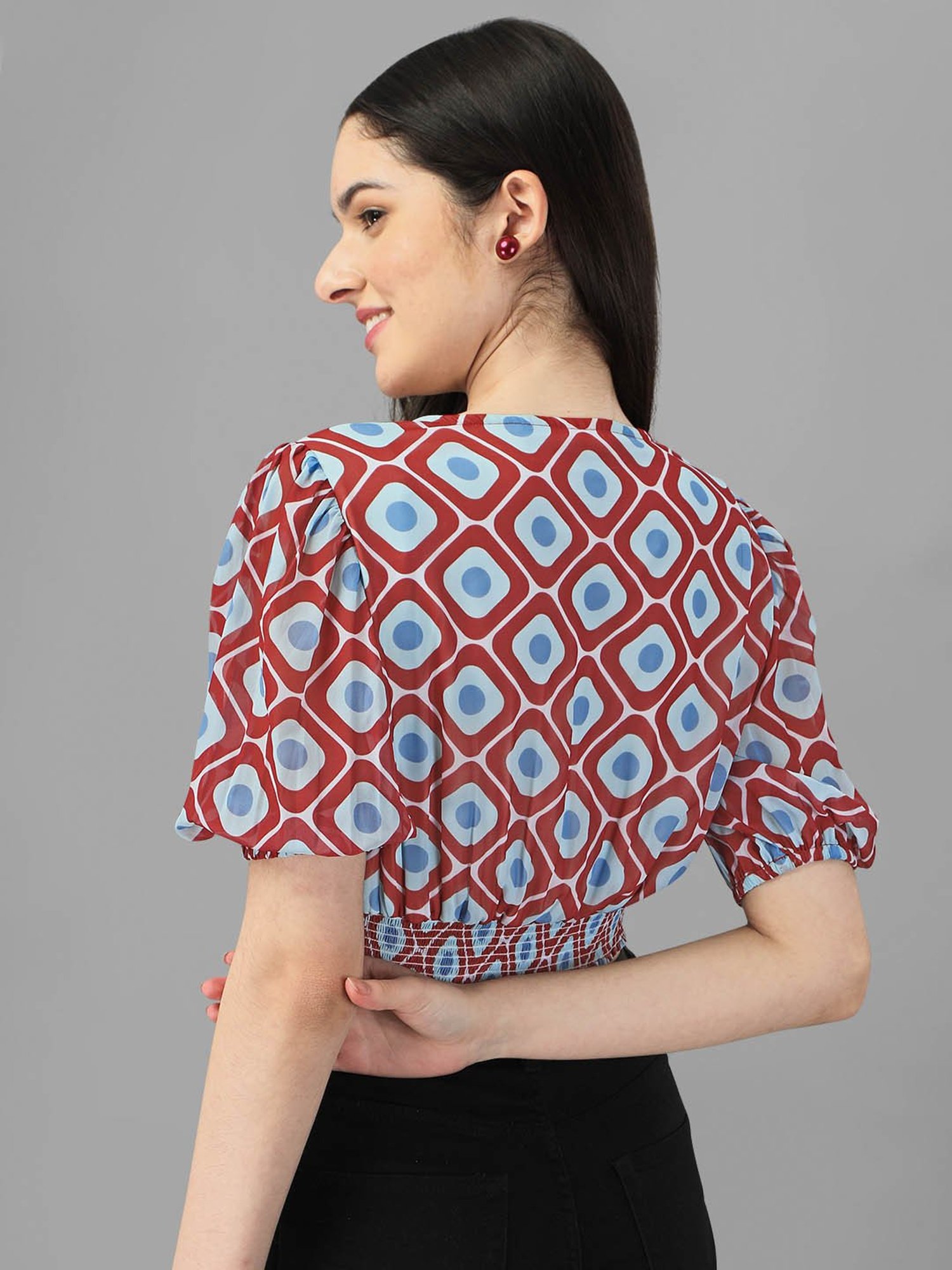 MASAKALI.CO Multicolor Printed Crop Top