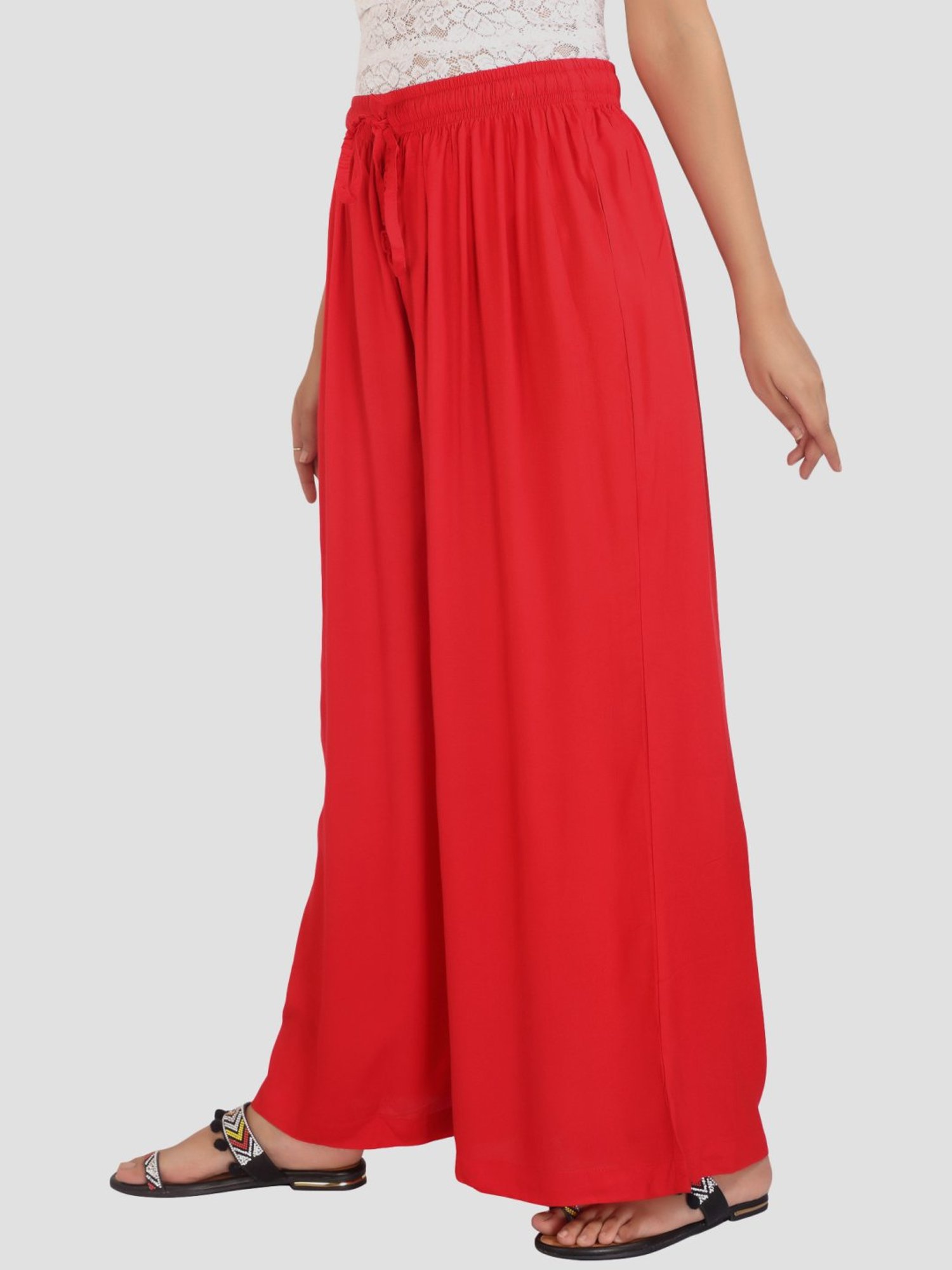 Cotton Culture Red Regular fit Palazzos