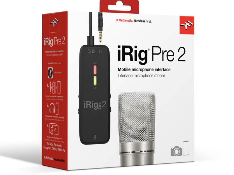 IK Multimedia iRig Pre 2 - XLR Microphone Interface for iOS Devices