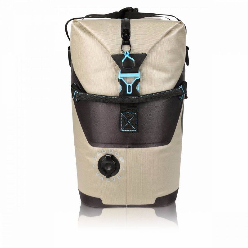 Engel Coolers High Performance 30 Liter Waterproof Soft Sided Cooler Tan Bag with Adjustable Shoulder Strap, Bottle Opener, & Water Resistant Fabric