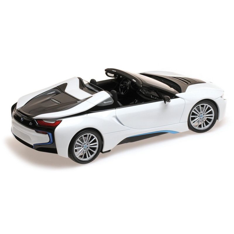 2018 BMW i8 Roadster Metallic White Limited Edition to 504 pieces Worldwide 1/18 Diecast Model Car by Minichamps