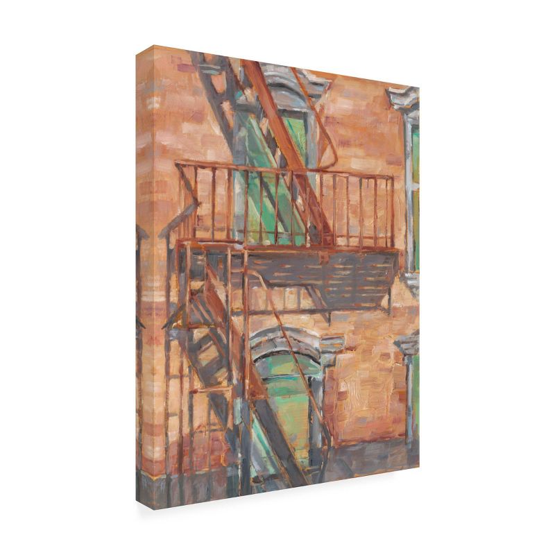 14" x 19" Ethan Harper 'Urban Facade II' Unframed Canvas Art - Trademark Fine Art