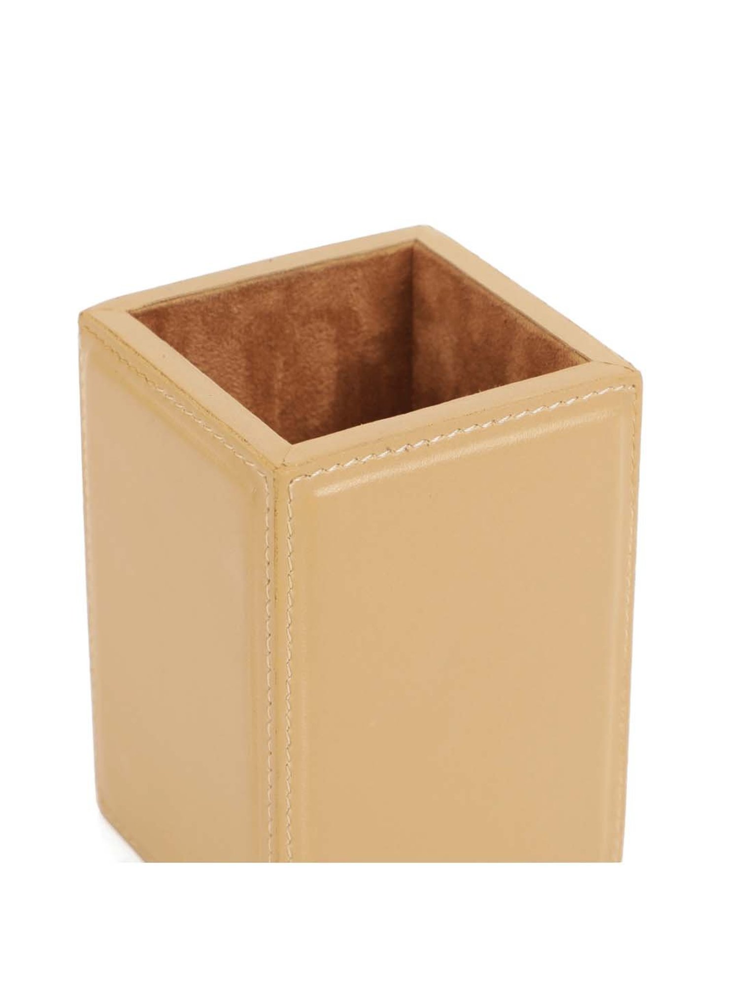 Home4U 'Gentile' Light Brown MDF Brush Holder - Set of 1