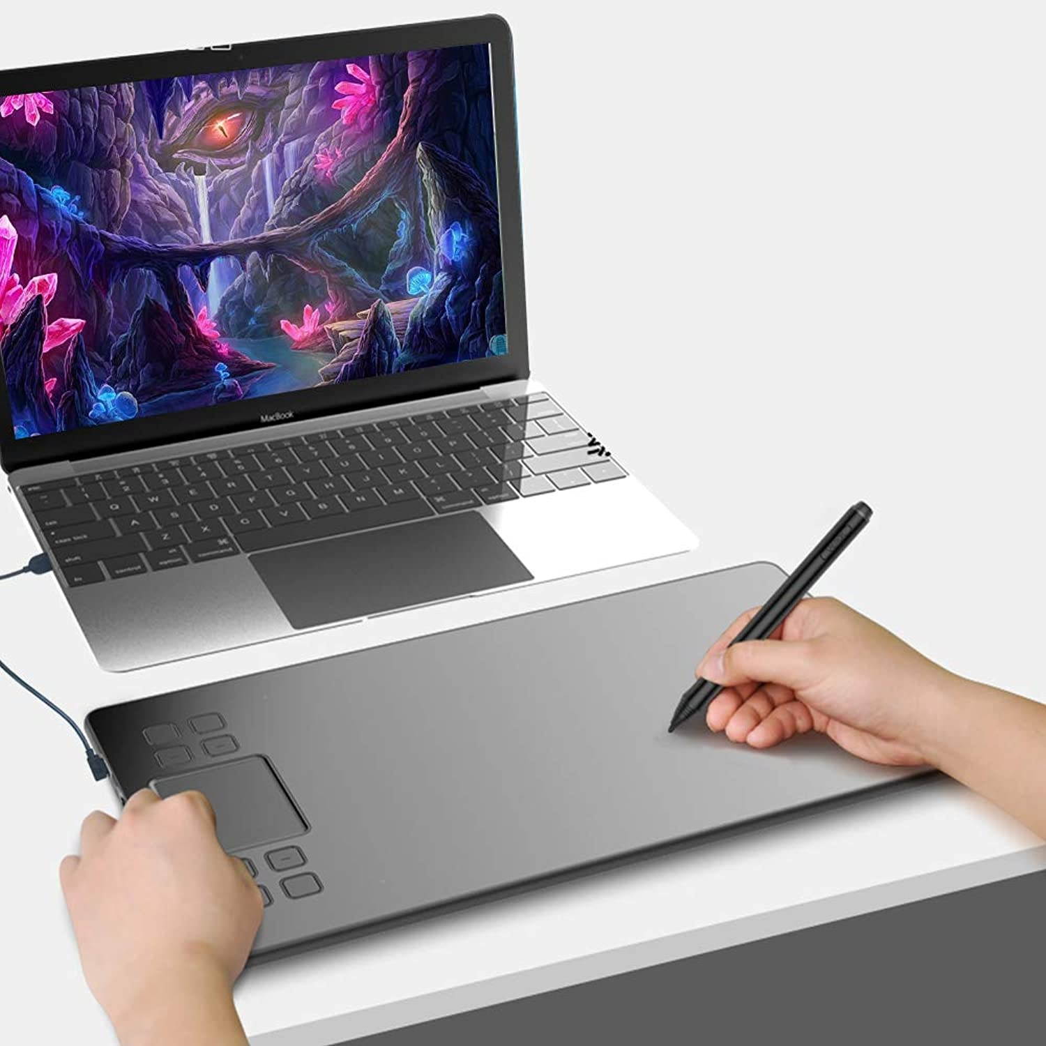 VEIKK A50 Graphics Drawing Tablet with 8192 Pressure Sensitivity (Battery-Free Passive Pen)