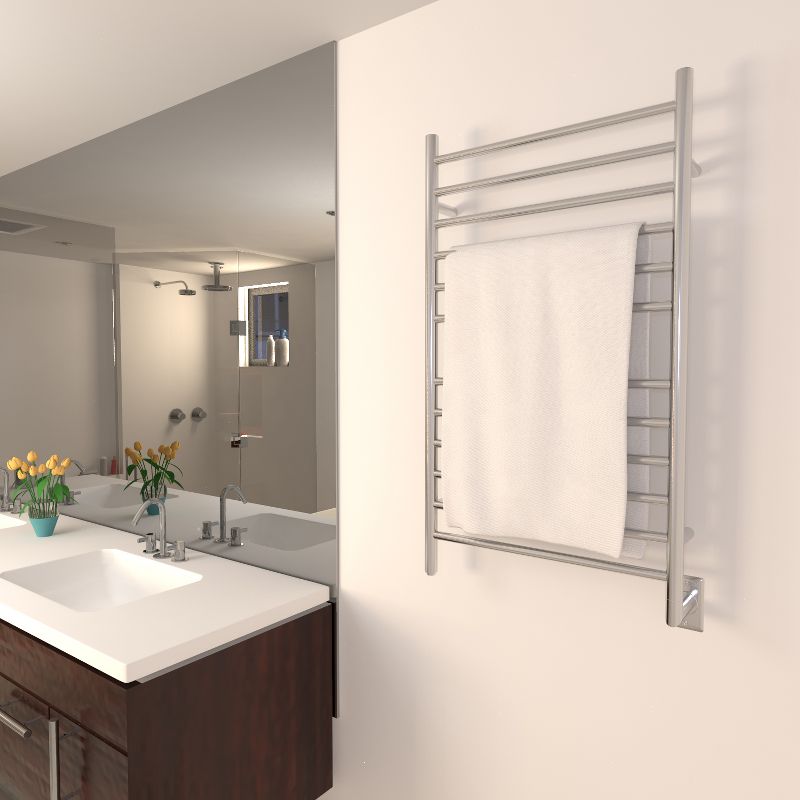 Amba RWHL-SB Radiant Large Straight Hardwired Wall Mounted Towel Warmer, Brushed