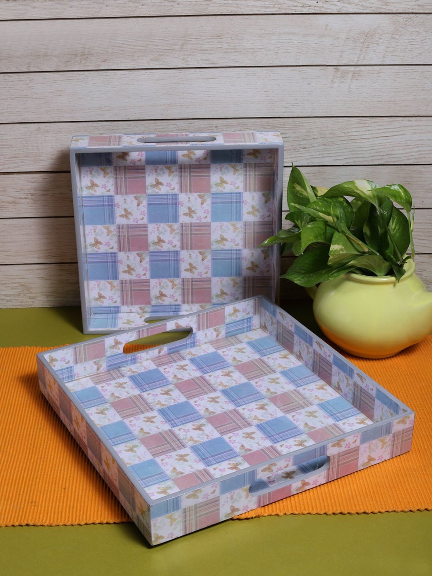 Karo Tapi Printed Multicolor Wood Small Tray