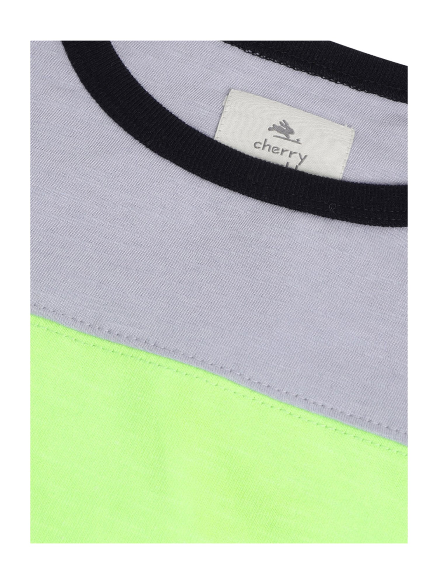 Cherry Crumble by Nitt Hyman Boys Grey Color Block Pattern T-Shirt